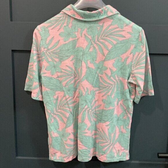 Lands' End Pink Short Sleeve Polo Top Size Medium - Picture 2 of 9